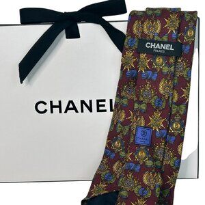 CHANEL Men's Vintage 1990's 100% Silk Tie | Rare Design & Pattern
